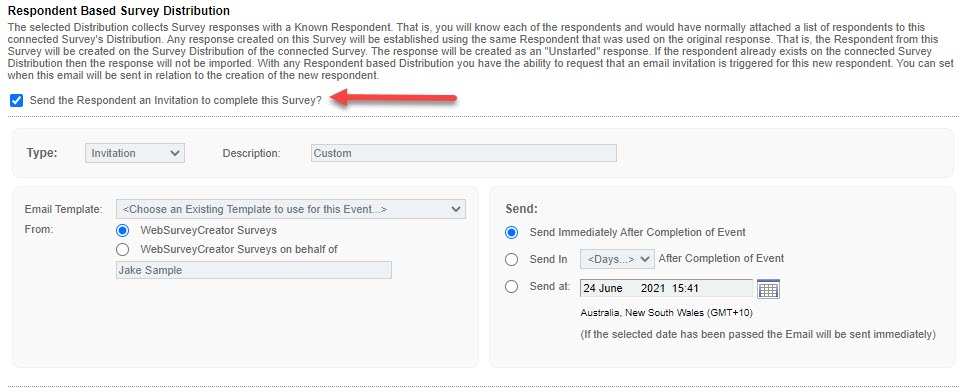 Survey to Survey Email Invitation